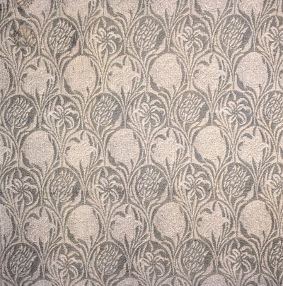 Curtain Fragment, Tulip and Lily Design by William Morris